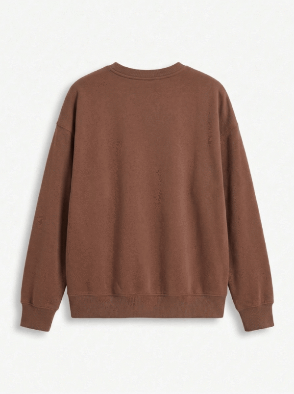 SD Hoodies Be Kind brown crew neck back view clean design