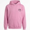 SD Hoodies XX pink hoodie front view smiley face embroidery 360gsm
