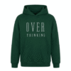 SD Hoodies Overthinking premium embroidered hoodie front view forest green 360gsm
