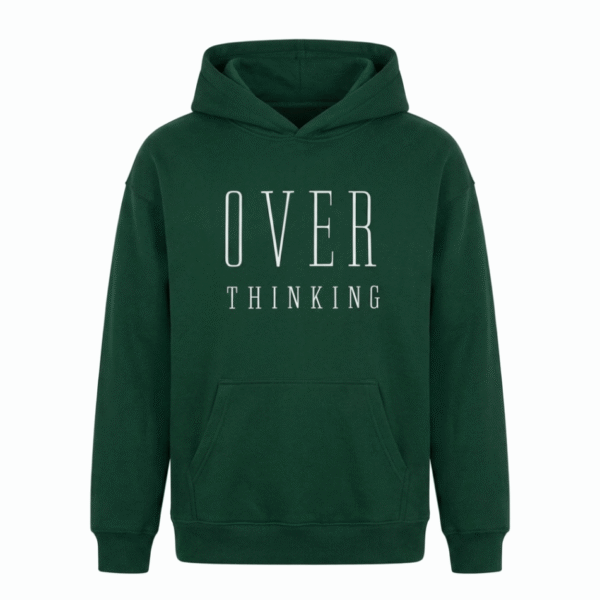 SD Hoodies Overthinking premium embroidered hoodie front view forest green 360gsm