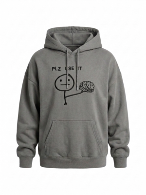 320gsm heavyweight fleece fabric primary image SD Hoodies PLS USE IT, embroidery, gray
