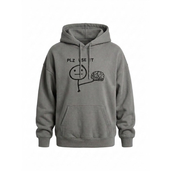 320gsm heavyweight fleece fabric primary image SD Hoodies PLS USE IT, embroidery, gray